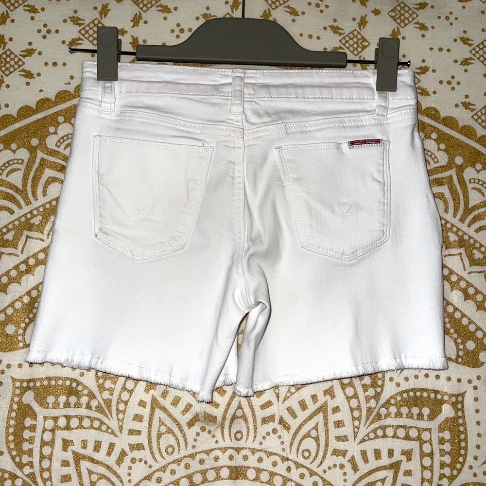 ✨HP✨ “HUDSON” WHITE JEAN SHORTS 
BUTTON & ZIP CLOSURE…LIKE NEW, GIRLS SIZE 16 - Picture 5 of 8